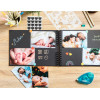 Album de scrapbooking - 32x22cm - Noir - Inclus stickers, feutres, pochoirs, coins photos - Exacompta