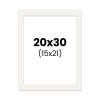 photo-Passe-partout - Blanc cassé - 20x30cm - Photo 15x21cm - Pour cadre - Encadrement