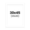 photo-Passe-partout - Blanc - 30x45cm - Photo 20x30cm - Pour cadre - Encadrement