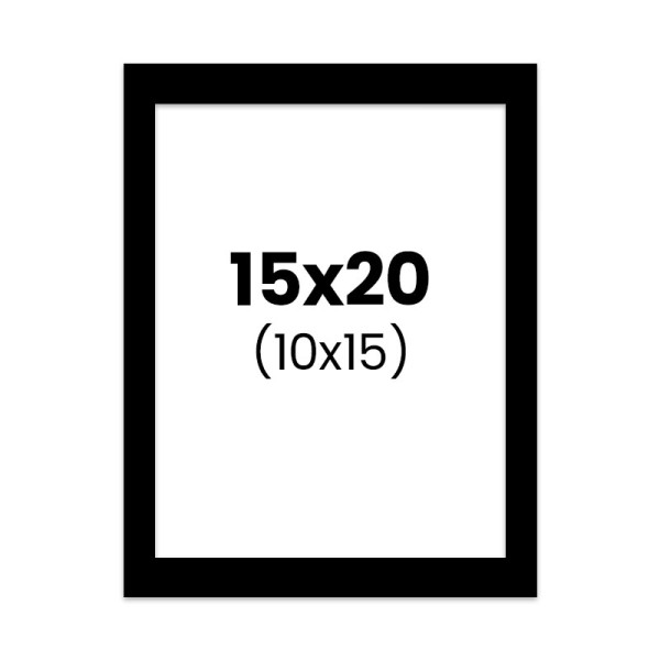 photo-Passe-partout - Noir - 15x20cm - Photo 10x15cm - Pour cadre - Encadrement