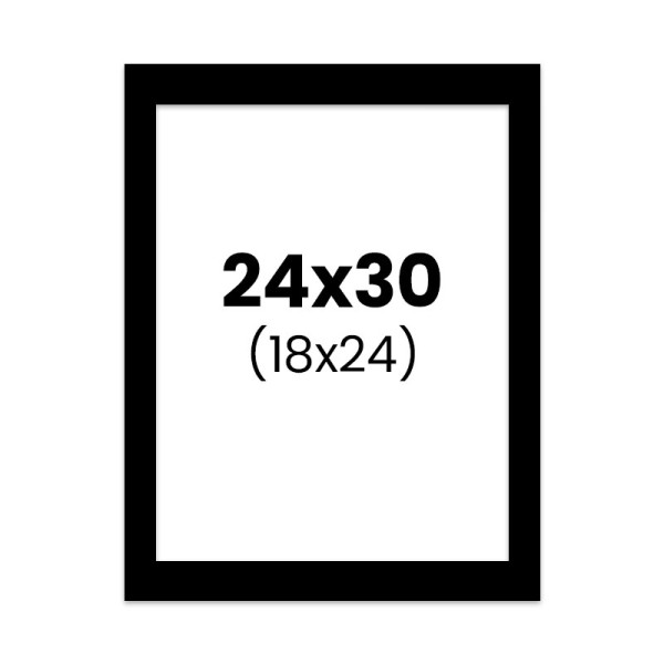 photo-Passe-partout - Noir - 24x30cm - Photo 18x24cm - Pour cadre - Encadrement