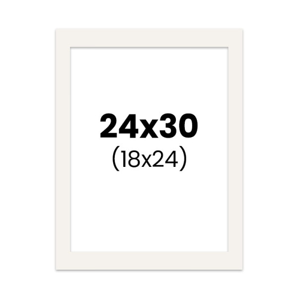 photo-Passe-partout - Blanc cassé - 24x30cm - Photo 18x24cm - Pour cadre - Encadrement