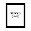 photo-Passe-partout - Noir - 20x25cm - Photo 13x18cm - Pour cadre - Encadrement