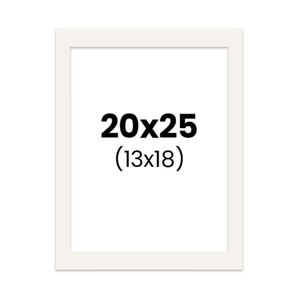 photo-Passe-partout - Blanc cassé - 20x25cm - Photo 13x18cm - Pour cadre - Encadrement