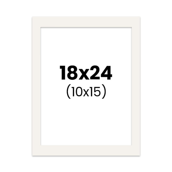 photo-Passe-partout - Blanc cassé - 18x24cm - Photo 10x15cm - Pour cadre - Encadrement