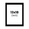 photo-Passe-partout - Noir - 13x18cm - Photo 9x13cm - Pour cadre - Encadrement