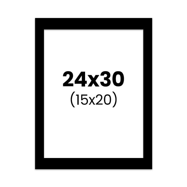 photo-Passe-partout - Noir - 24x30cm - Photo 15x20cm - Pour cadre - Encadrement
