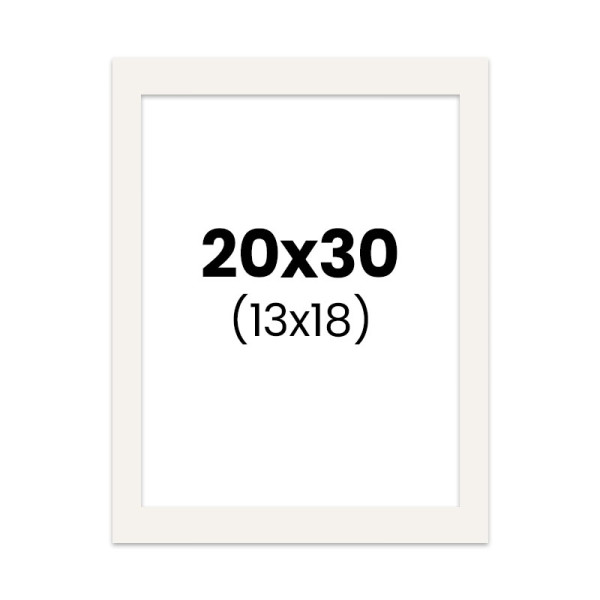 photo-Passe-partout - Blanc cassé - 20x30cm - Photo 13x18cm - Pour cadre - Encadrement