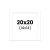 photo-Passe-partout - Blanc - 20x20cm - Photo 14x14cm - Pour cadre - Encadrement