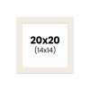 photo-Passe-partout - Blanc cassé - 20x20cm - Photo 14x14cm - Pour cadre - Encadrement