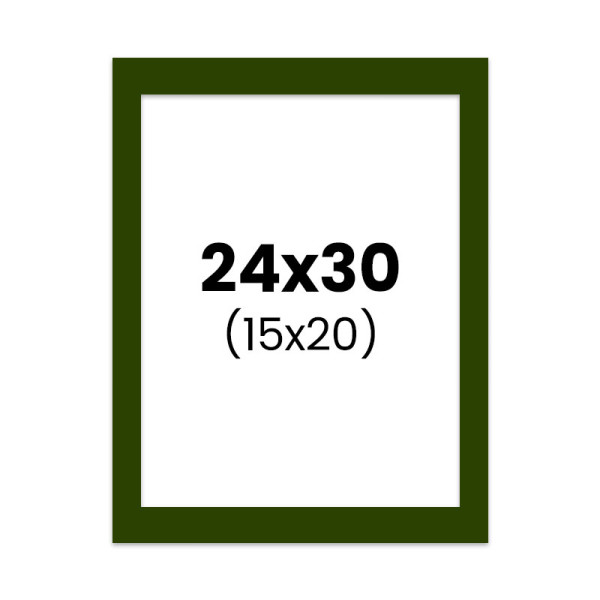 photo-Passe-partout - Vert - 24x30cm - Photo 15x20cm - Pour cadre - Encadrement