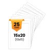 photo-25 passe-partout - Blanc - 15x20cm - Photo 10x15cm - Pour cadre - Encadrement