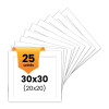 photo-25 passe-partout - Blanc - 30x30cm - Photo 20x20cm - Pour cadre - Encadrement