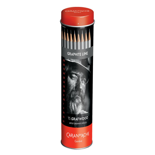 photo-Crayons graphite - Assortiment de 15 mines - Carand' Ache - Dessin - Croquis