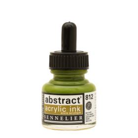 photo-Encre - Acrylique - Vert jaune olive - 812 - Sennelier - Flacon 30ml - Beaux-arts