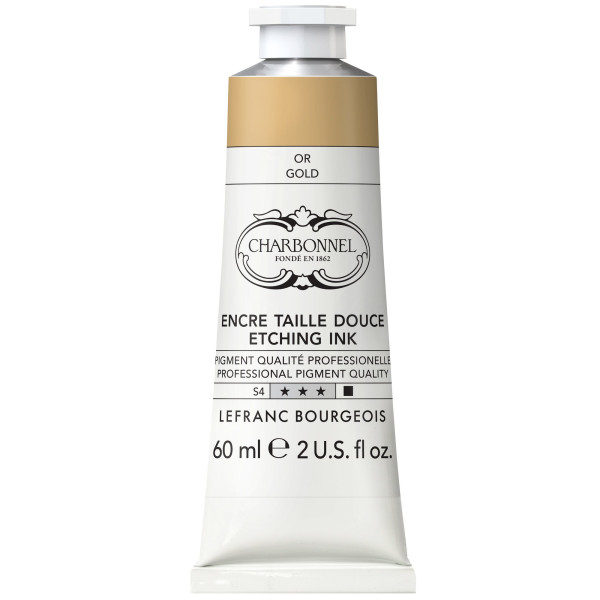 photo-Encre taille douce - Pour la gravure - Or - 700 - Charbonnel - Tube 60ml