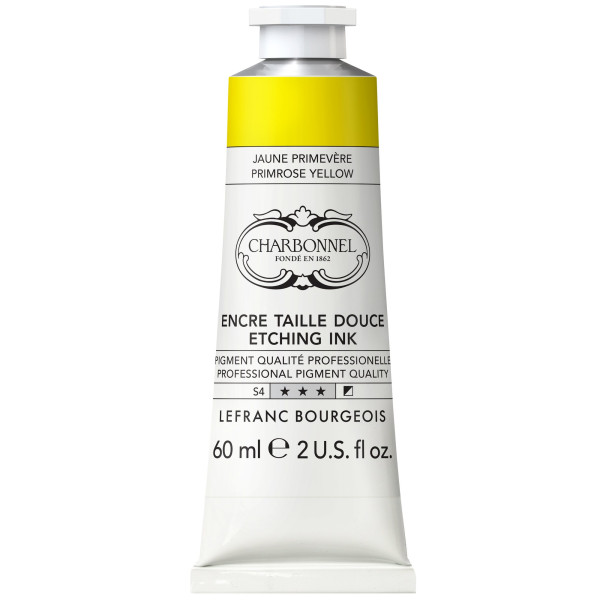 photo-Encre taille douce - Pour la gravure - Jaune primevère - 233 - Charbonnel - Tube 60ml