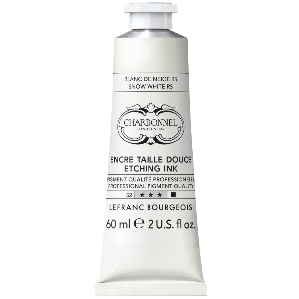 photo-Encre taille douce - Pour la gravure - Blanc neige - 915 - Charbonnel - Tube 60ml