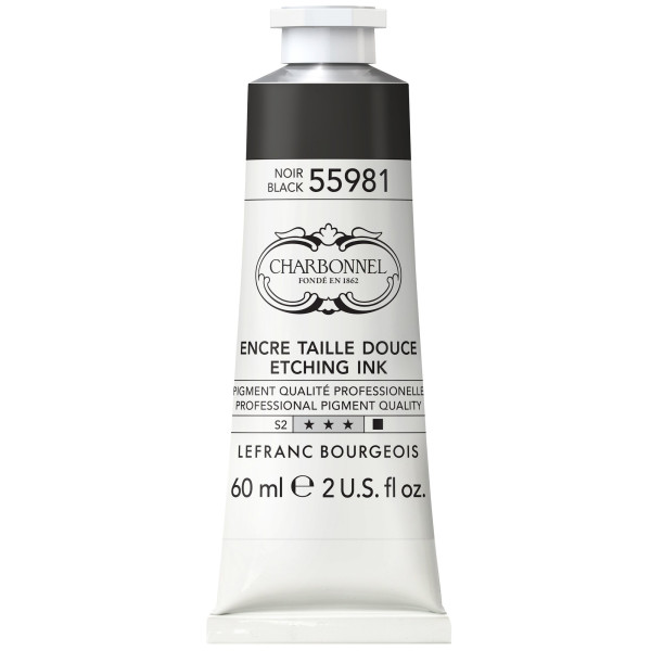 photo-Encre taille douce - Pour la gravure - Noir - 55981 - Charbonnel - Tube 60ml