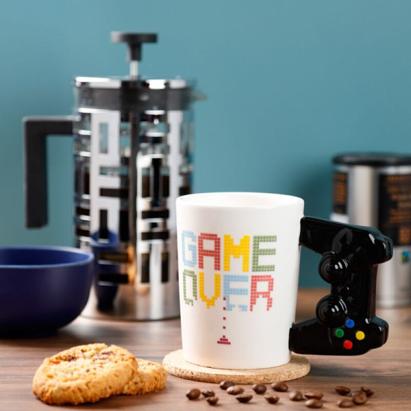 Mug - Tasse - Game Over - Jeux vidéos - Original - Idées cadeaux - Avec anse