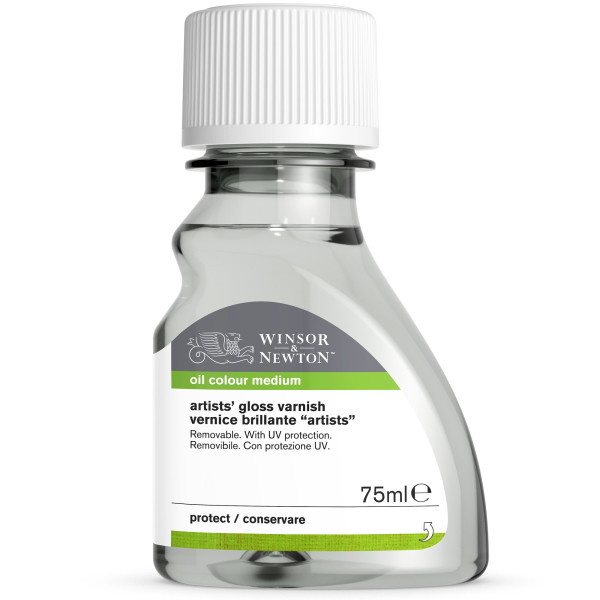 Vernis - Brillant - Transparent - Peinture à l'huile - Winsor et Newton - 75ml