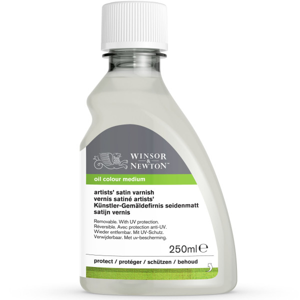 Vernis - Satiné - Transparent - Peinture à l'huile - Winsor et Newton - 250ml