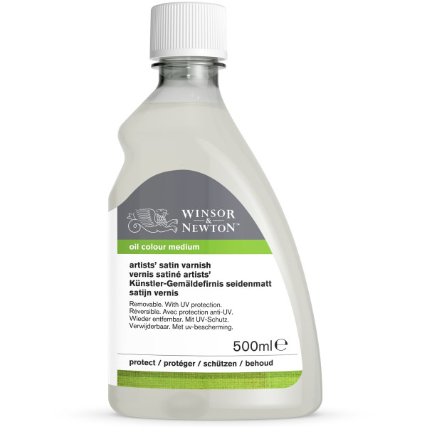 Vernis - Satiné - Transparent - Peinture à l'huile - Winsor et Newton - 500ml