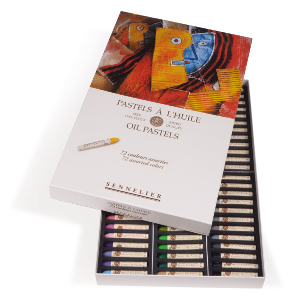 Pastels à l'huile - Coffret de 72 couleurs - Beaux-arts - Sennelier