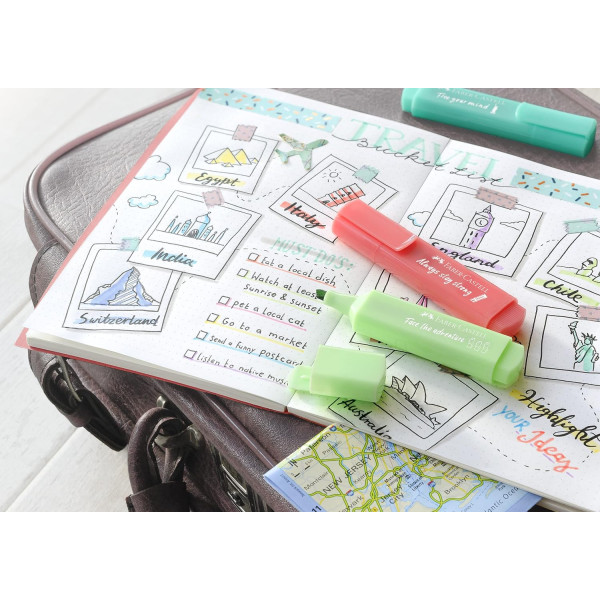 Etui de 4 surligneurs TL 1546 Faber-Castell assortiment pastel