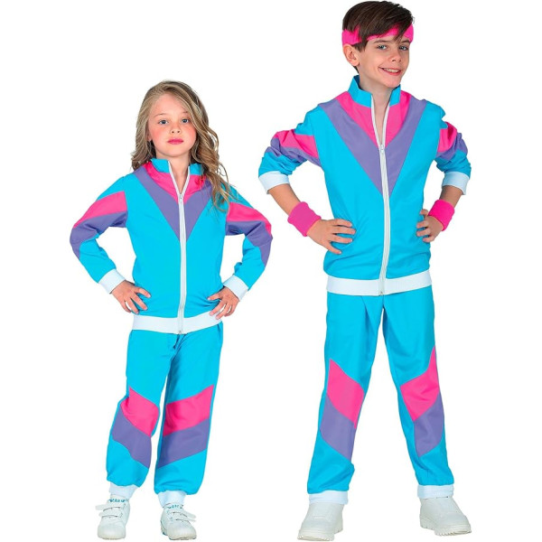 photo-Déguisement - Années 80 - Jogging - Veste + pantalon - Enfant - Taille 8/10ans