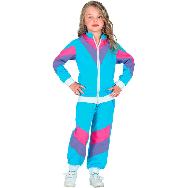 Déguisement - Années 80 - Jogging - Veste + pantalon - Enfant - Taille 8/10ans