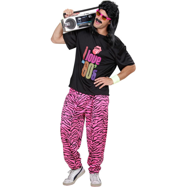 photo-Déguisement - Années 80 - Baggy + Tee-shirt - Adulte - Homme - Taille M/L