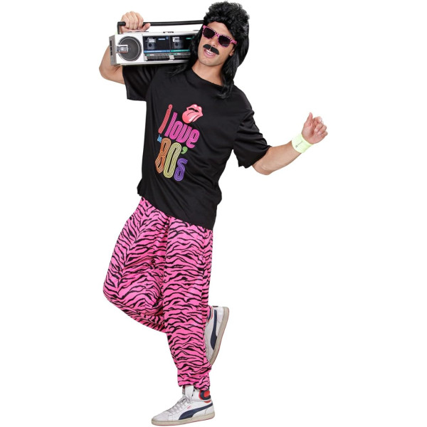 Déguisement - Années 80 - Baggy + Tee-shirt - Adulte - Homme - Taille XXL