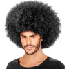 Perruque - Coupe afro - Noir - Bouclée - Déguisement - Taille unique - Adulte