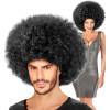 Perruque - Coupe afro - Noir - Bouclée - Déguisement - Taille unique - Adulte