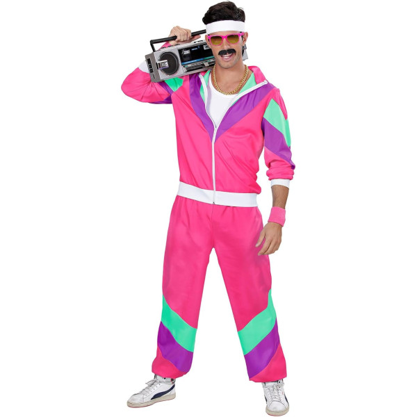 Déguisement - Années 80 - Jogging - Survêtement - Veste + pantalon - Taille S