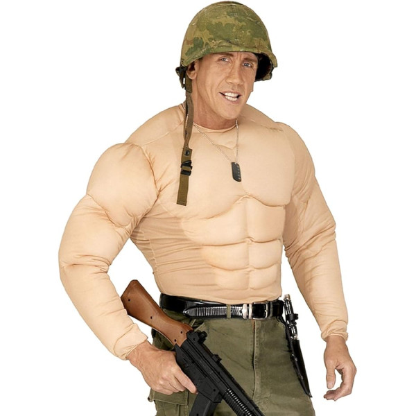 photo-Déguisement - Super musclé - Gros muscle - Soldat - Homme - Taille XL
