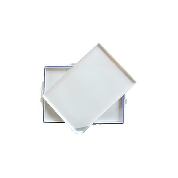 Palette de peinture - Antisèche - Rectangulaire - Plastique - Blanc - 20 compartiments