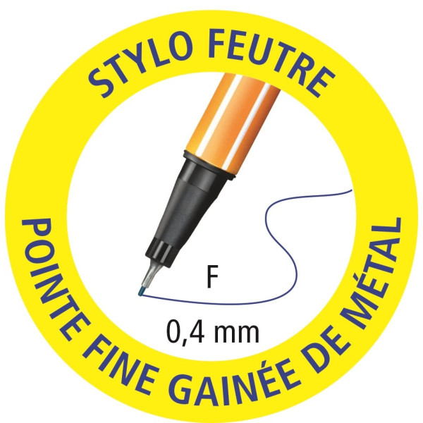 Coffret - 6 surligneurs STABILO BOSS - 6 feutres Pen 68 - 6 stylos-feutres point 88