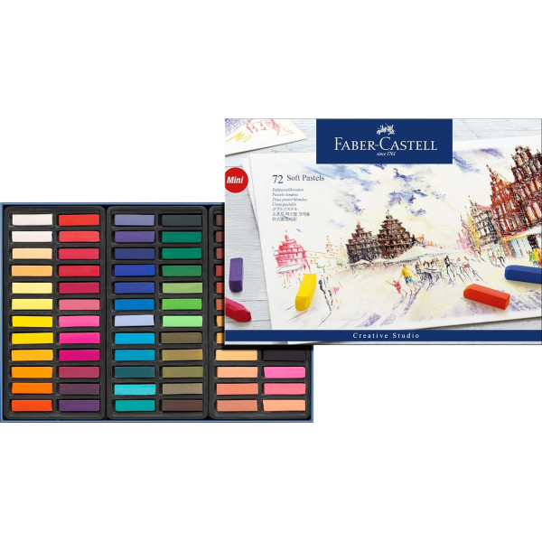 Pastels - Tendre - Demi-pastel - 72 couleurs - Faber-Castell - Beaux-arts