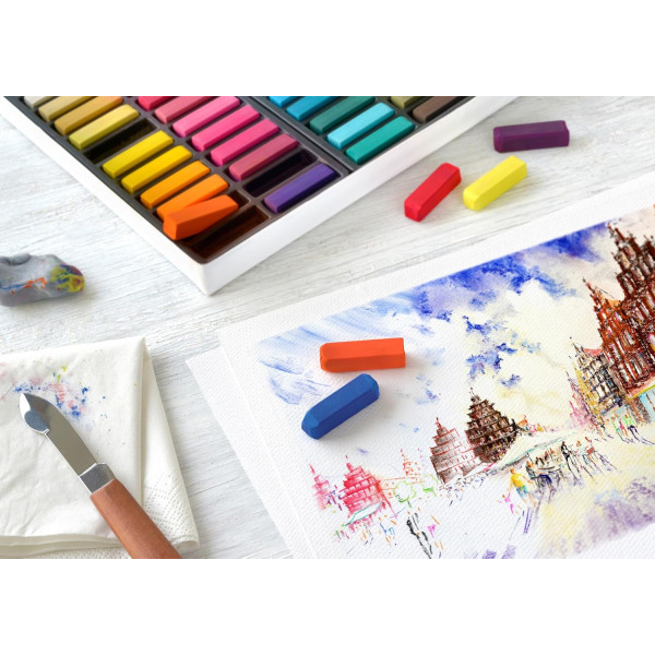 Pastels - Tendre - Demi-pastel - 72 couleurs - Faber-Castell - Beaux-arts