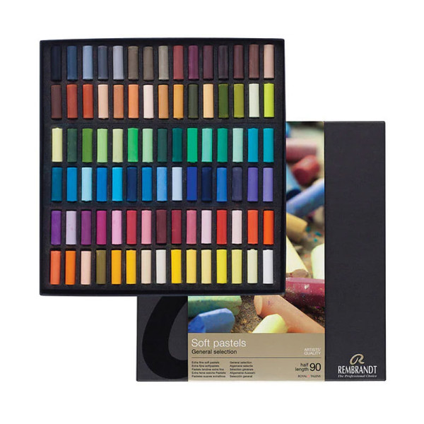 Pastels - Tendre - Extra-fin - 90 couleurs - Demi-pastels - Rembrandt - Sélection générale