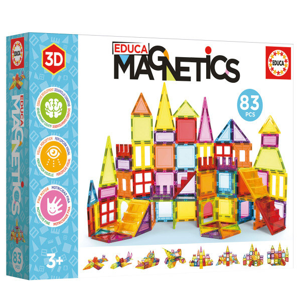 Jeu de construction - Magnetics - Enfant - Dès 5 ans - 83 pièces - Educa