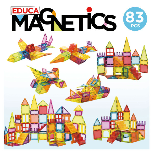 Jeu de construction - Magnetics - Enfant - Dès 5 ans - 83 pièces - Educa