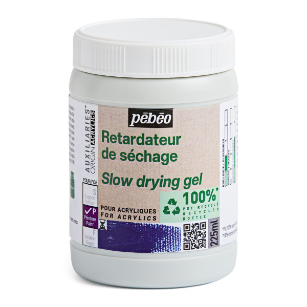 Médium - Peinture acrylique - Retardateur de séchage - Transparent - Pébéo - 225ml