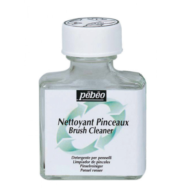 photo-Produit nettoyant pour pinceaux - Dissout huile et vernis - Pébéo - Flacon 75ml