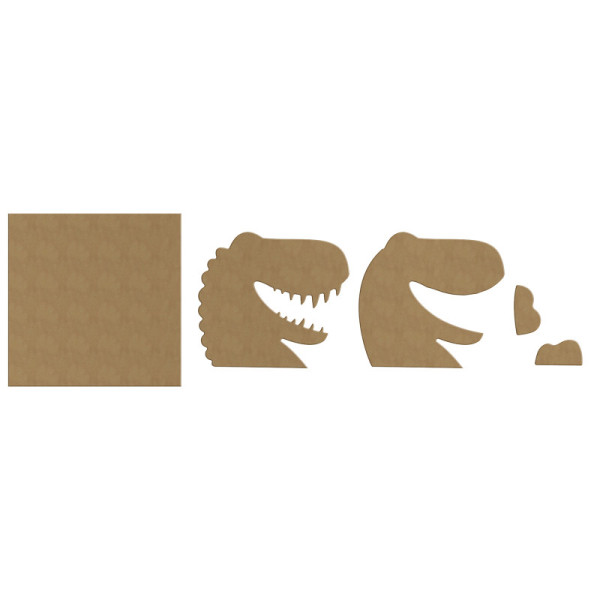 Cadre en bois à décorer - Modèle dinosaure - Loisirs créatifs - Enfant - Aladine