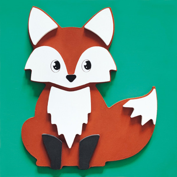 Cadre en bois à décorer - Modèle renard - Loisirs créatifs - Enfant - Aladine