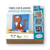 photo-Cadre en bois à décorer - Modèle chat - Loisirs créatifs - Enfant - Aladine
