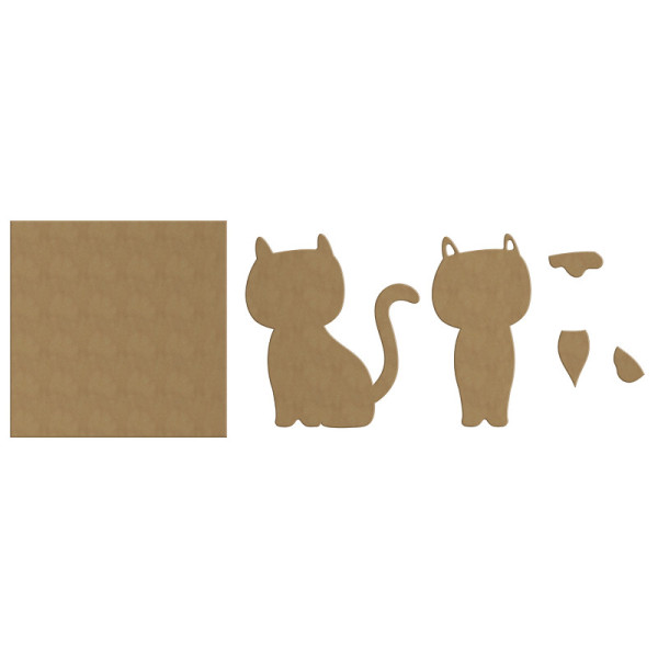 Cadre en bois à décorer - Modèle chat - Loisirs créatifs - Enfant - Aladine